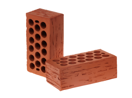 Кощаковский кирпич лицевой 1,4НФ красный дикий камень (1 категория)