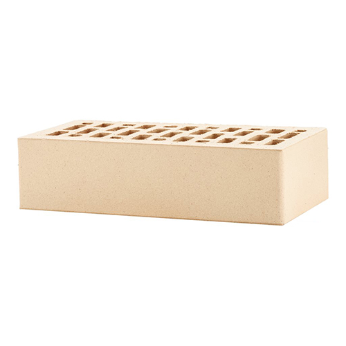 Кирпич ЛСР лицевой керамический пустотелый 1НФ слоновая кость гладкий